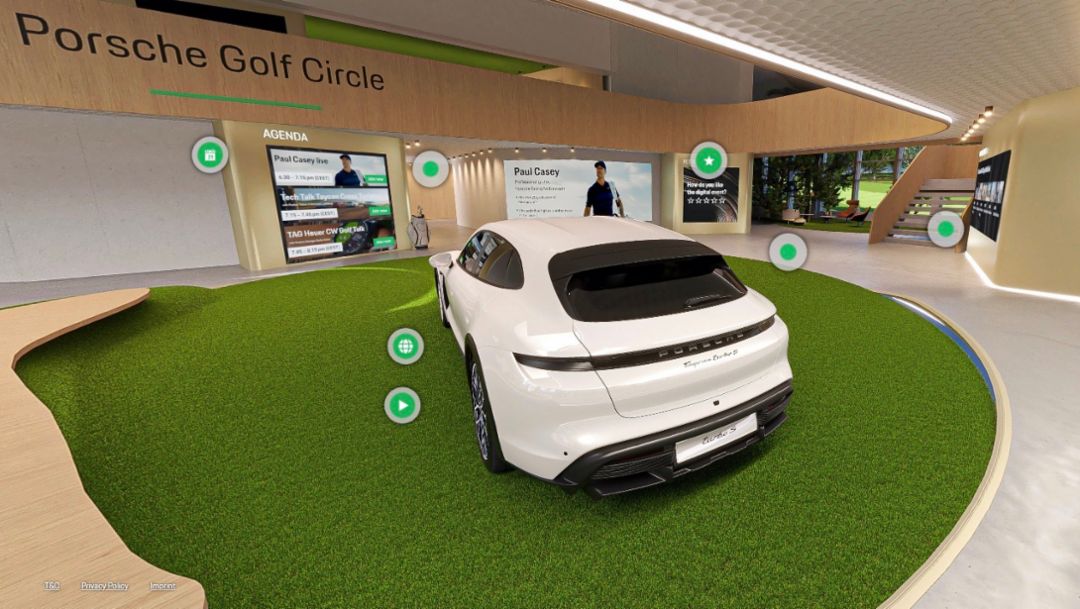 Experience Porsche in the virtual Porsche Golf Circle Clubhouse